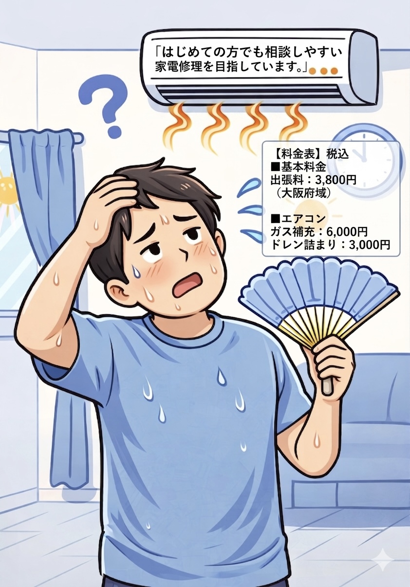 【エアコン】水漏れ、ガス漏れの画像